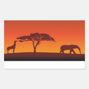 Silhouette africaine Safari - Sticker