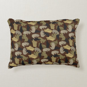 Silhouette Animal Camouflage Brown Accent Kussen