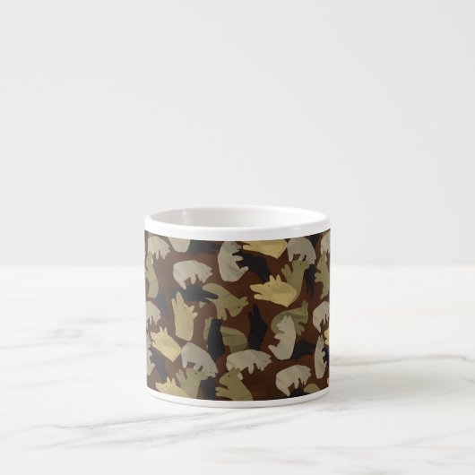 Silhouette Animal Camouflage Brown Espresso Kop (Voorkant)