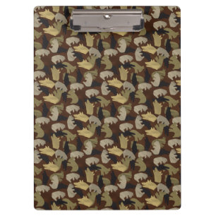 Silhouette Animal Camouflage Brown Klembord