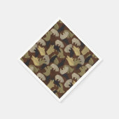 Silhouette Animal Camouflage Brown Servetten (Hoek)