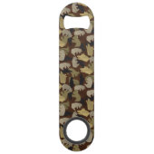 Silhouette Animal Camouflage Brown Speed Flessenopener (Voorkant)