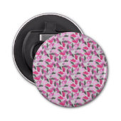 Silhouette Animal Camouflage Roze Button Flesopener (Voorkant)