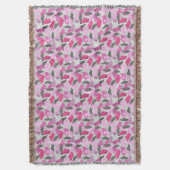 Silhouette Animal Camouflage Roze Deken (Voorkant Verticaal)