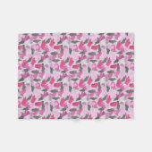 Silhouette Animal Camouflage Roze Fleece Deken (Voorkant (Horizontaal))