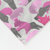 Silhouette Animal Camouflage Roze Fleece Deken (Hoek)