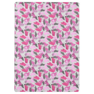 Silhouette Animal Camouflage Roze Klembord