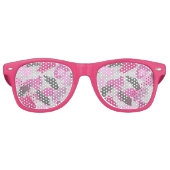 Silhouette Animal Camouflage Roze Retro Zonnebril (Voorkant)