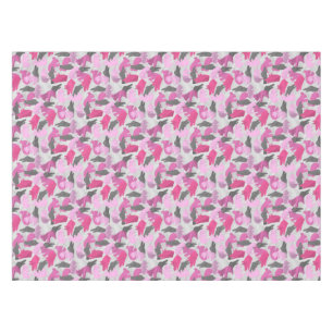 Silhouette Animal Camouflage Roze Tafelkleed