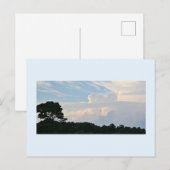 Silhouette Arbre avec carte postale Nuages (Devant / Derrière)