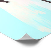 Silhouette Arbre Avec Oiseaux - Impression Poster (Coin)