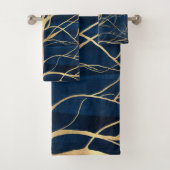 Silhouette Arbre d'Or moderne Design bleu minimal (En situation)