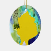 Silhouette art abstracte waterverf keramisch ornament (Rechts)