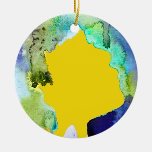 Silhouette art abstracte waterverf keramisch ornament (Voorkant)