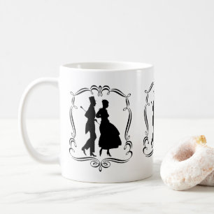  Silhouette Art Elegant Man Woman Koffiemok