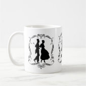 Silhouette Art Elegant Man Woman Koffiemok (Links)