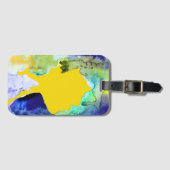 Silhouette art waterverf abstract bagagelabel (Voorkant (horizontaal))