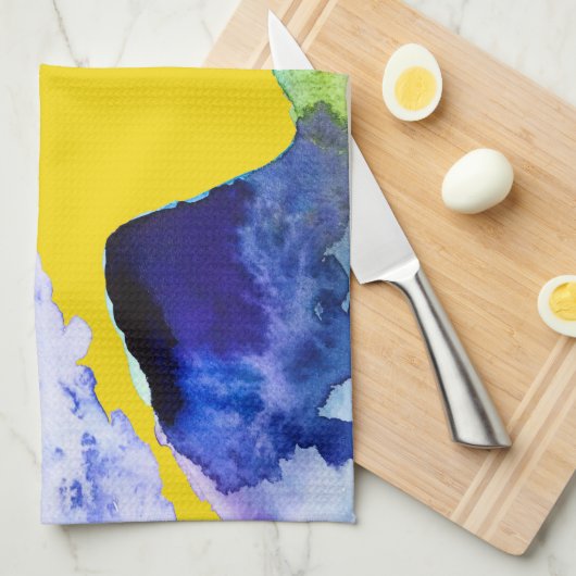 Silhouette art waterverf abstract theedoek (Quarter Fold)