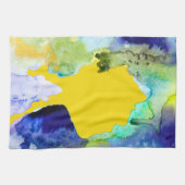 Silhouette art waterverf abstract theedoek (Horizontaal)