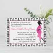 Silhouette Baby Shower-uitnodigingen Kaart (Staand voorkant)