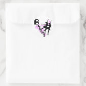 Silhouette Ballet T-shirts en cadeautjes Ronde Sticker (Tas)