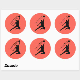 Silhouette Basketbal Speler Sticker Set