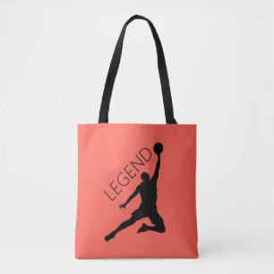 Silhouette basketbalspeler draagtas