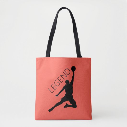 Silhouette basketbalspeler draagtas (Voorkant)