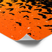 Silhouette Bats Vampire Dracula Halloween Pattern Poster (Hoek)