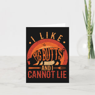 Silhouette Bbq Grill, ik hou van varken en ik kan  Kaart