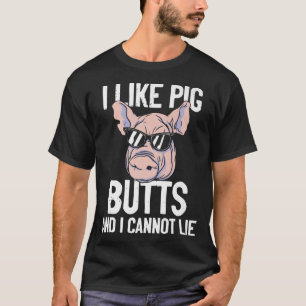 Silhouette BBQ Grill Ik Hou Van Varkensstaarten En T-shirt