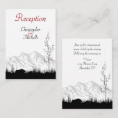 Silhouette Berg Bruiloft Receptie Kaarten (Voorkant / Achterkant)