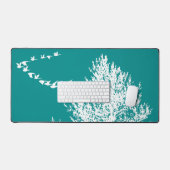 Silhouette bicanale foncée Oiseaux Volant Arbre (Clavier et souris)