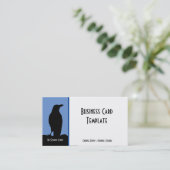 Silhouette Black Bird Crow Logo Carte de visite (Debout devant)