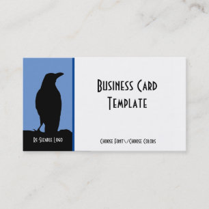 Silhouette Black Bird Crow Logo Carte de visite