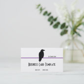 Silhouette Black Bird Raven Logo Visitekaartje (Staand voorkant)