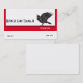 Silhouette Black Bird Raven Logo Visitekaartje (Voorkant / Achterkant)
