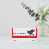 Silhouette Black Bird Raven Logo Visitekaartje (Staand voorkant)