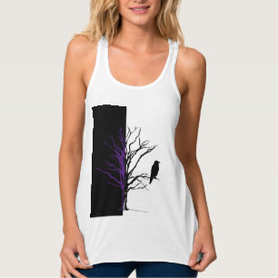 Silhouette Black Bird Raven Tanktop