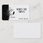 Silhouette Black Bird Raven Visitekaartje (Voorkant / Achterkant)