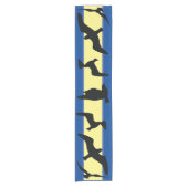 Silhouette Black Bird Ravens Korte Tafelloper (Voorkant)