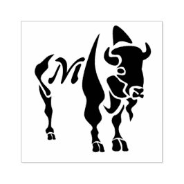 Silhouette Black Buffalo Monogram Rubberstempel
