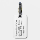 Silhouette Black en Hot Pink Zebra Bagagelabel (Achterkant verticaal)