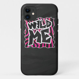 Silhouette Black en Hot Pink Zebra iPhone 11 Hoesje