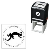 Silhouette Black Lizard Retourlabel Zelfinktende Stempel (In situ)