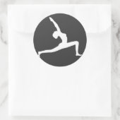Silhouette Blanche Yoga Femme Possédant Sticker Ro (Sac)