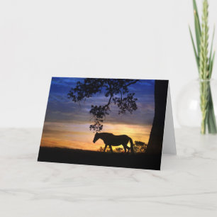 Silhouette Blank Horse Note Kaart