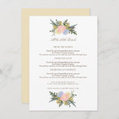  Silhouette Bloemen Wedding Insert Kaart (Voorkant / Achterkant)