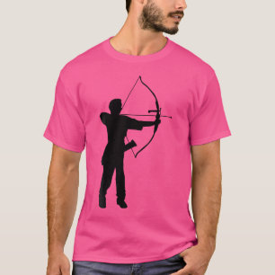 Silhouette Boogschutter Speler Boog En Pijl Schiet T-shirt