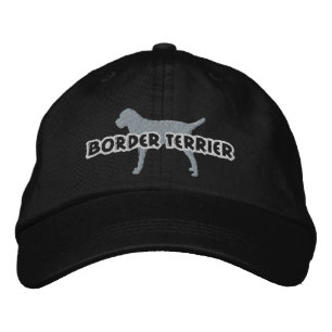 Silhouette Border Terrier geborduurd Pet